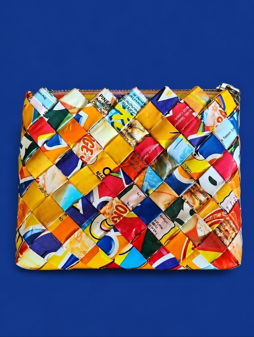 Woven Wrapper Folk Art Zipper Coin Junk Wallet